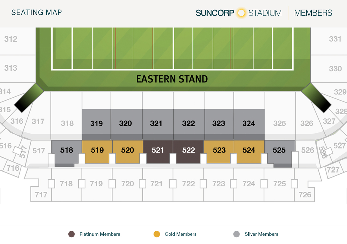 Suncorp Stadium Members seating 2024